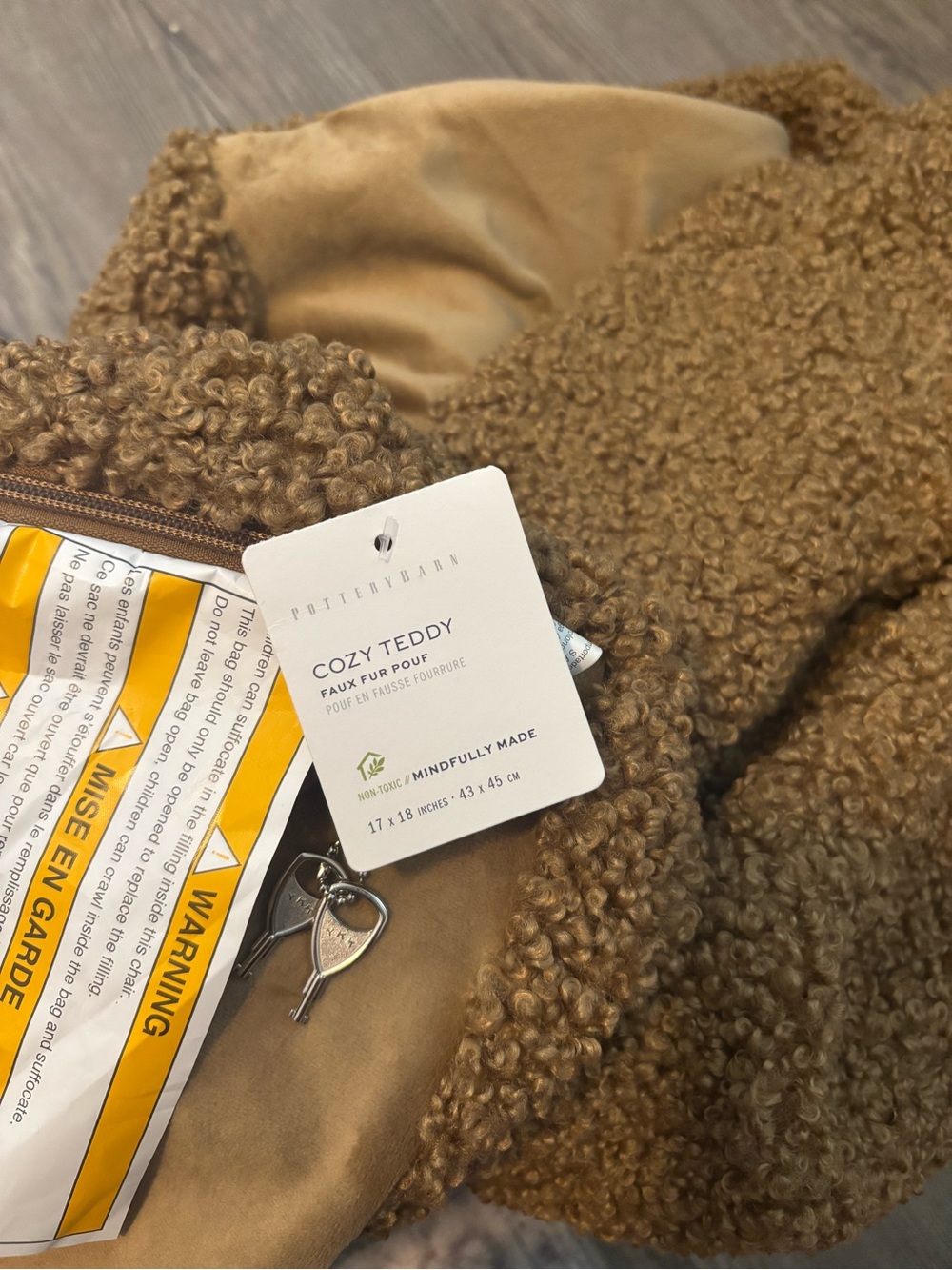 Pottery Barn Faux Fur Pouf Cover - Picture 4 of 5